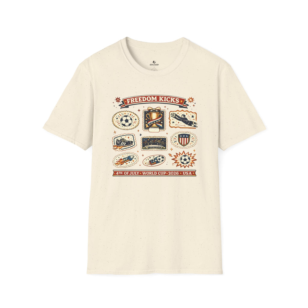 Independence Day - Retro Collage Grid World Cup T-Shirt