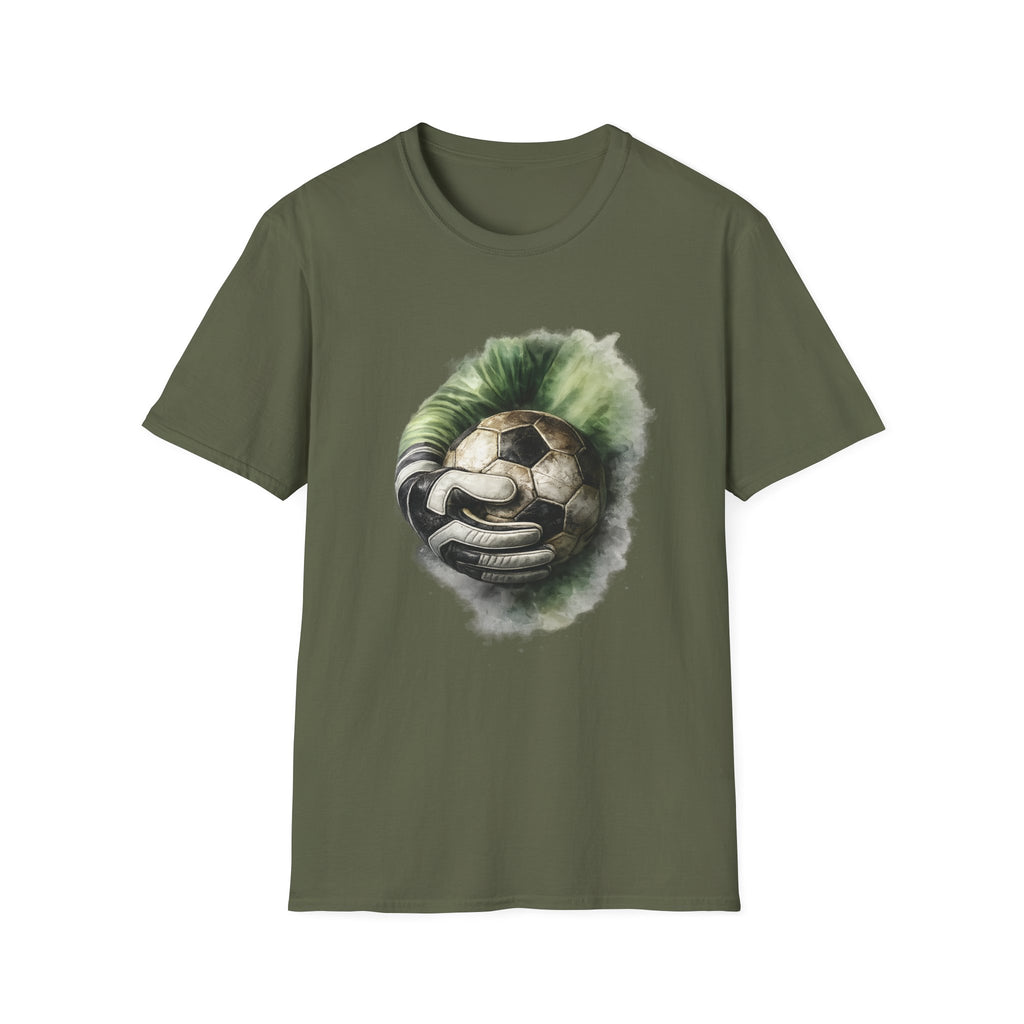 Goalkeeper Glove Soccer Watercolour Graphic T-Shirt