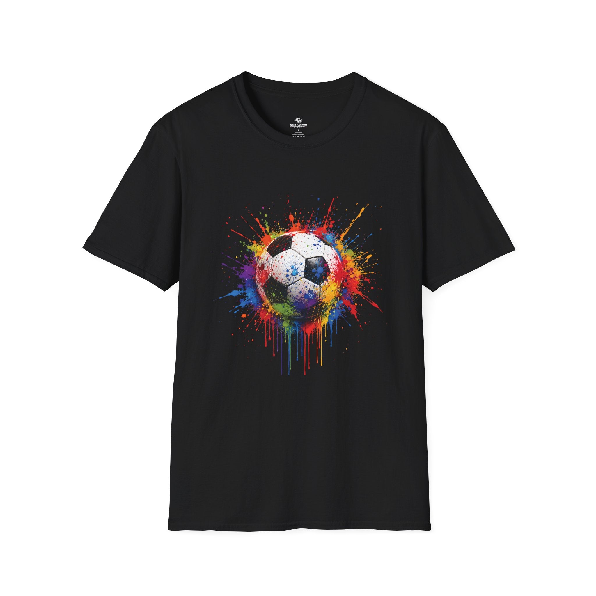 Colour Splash Soccer Ball Graphic T-Shirt