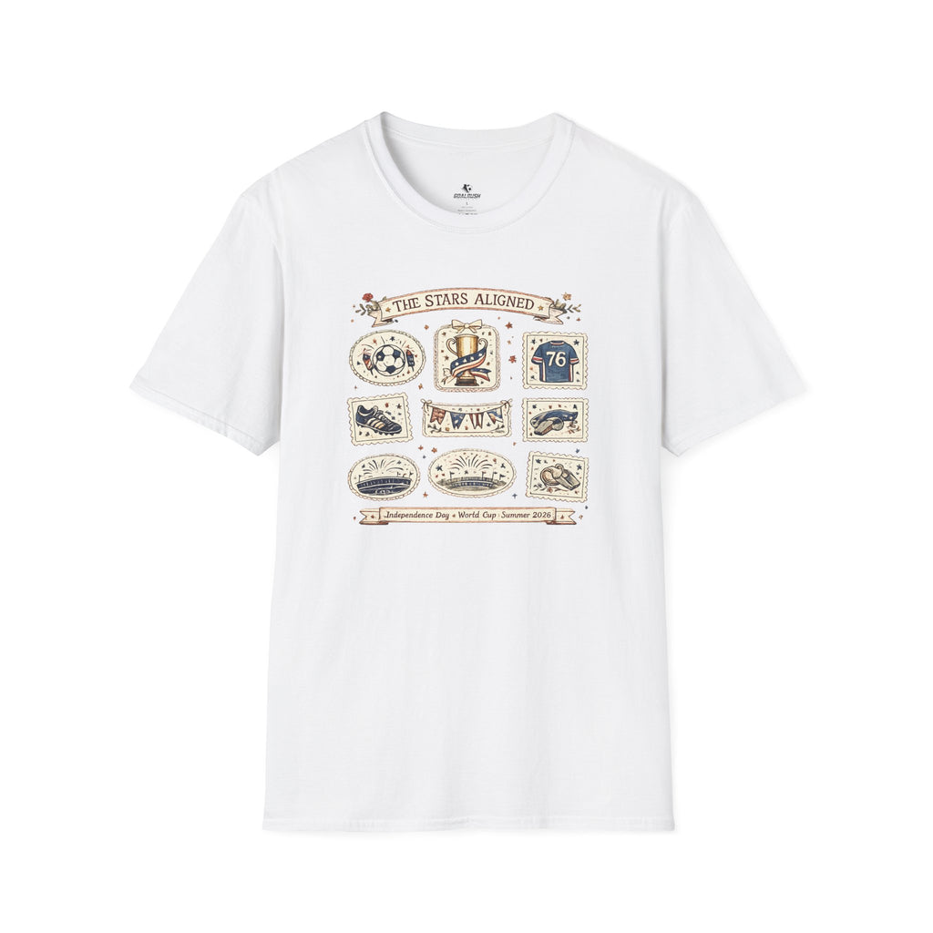 Independence Day - Retro Collage Grid World Cup T-Shirt