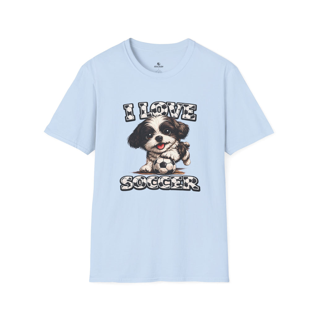 Cute Shih Tzu I Love Soccer T-Shirt