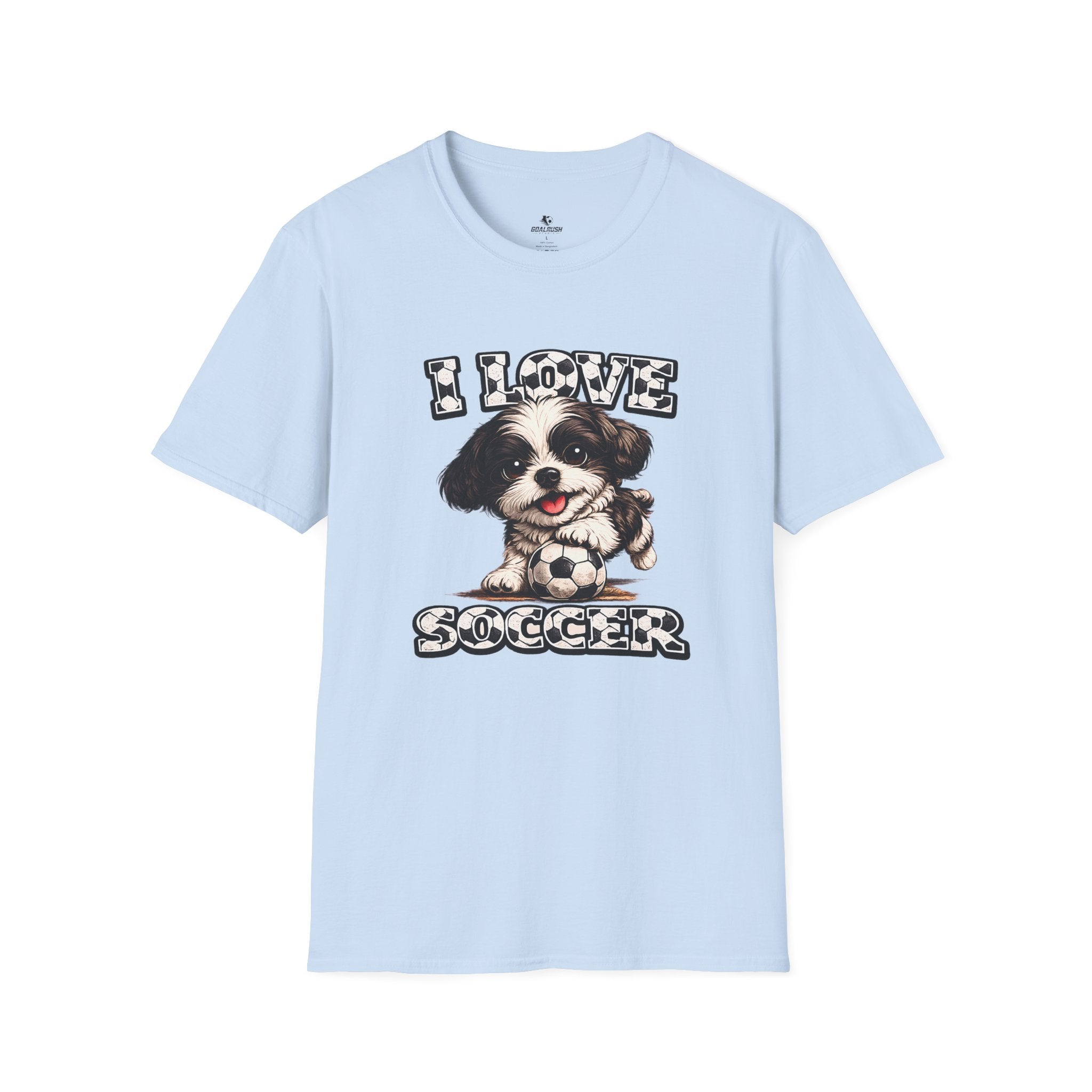 Cute Shih Tzu I Love Soccer T-Shirt