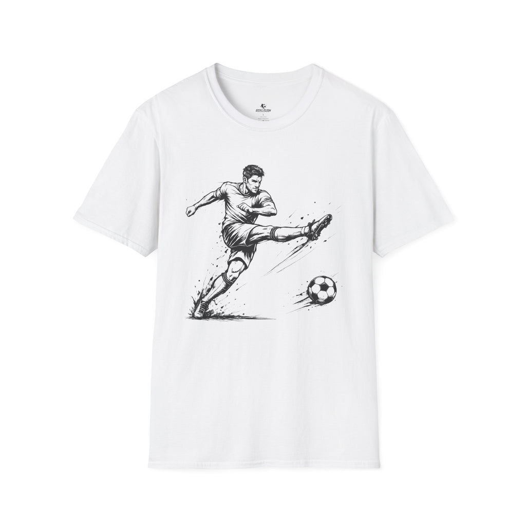 Football Striker Sketch T-Shirt