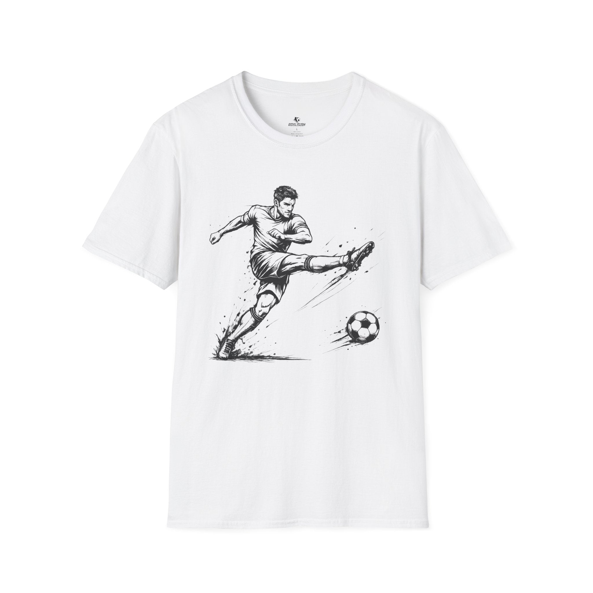 Football Striker Sketch T-Shirt