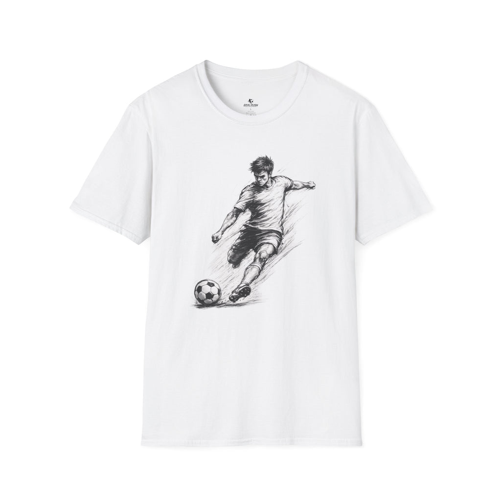 Soccer Strike Pencil Art Sketch T-Shirt