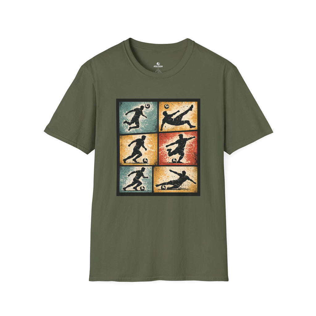 Six Moves Vintage Soccer Silhouette Graphic T-Shirt