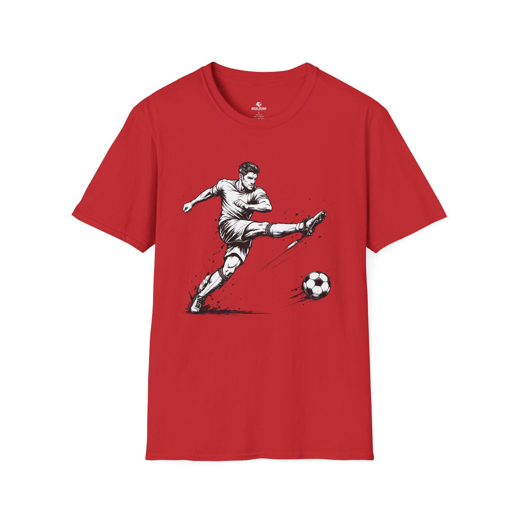 Football Striker Sketch T-Shirt