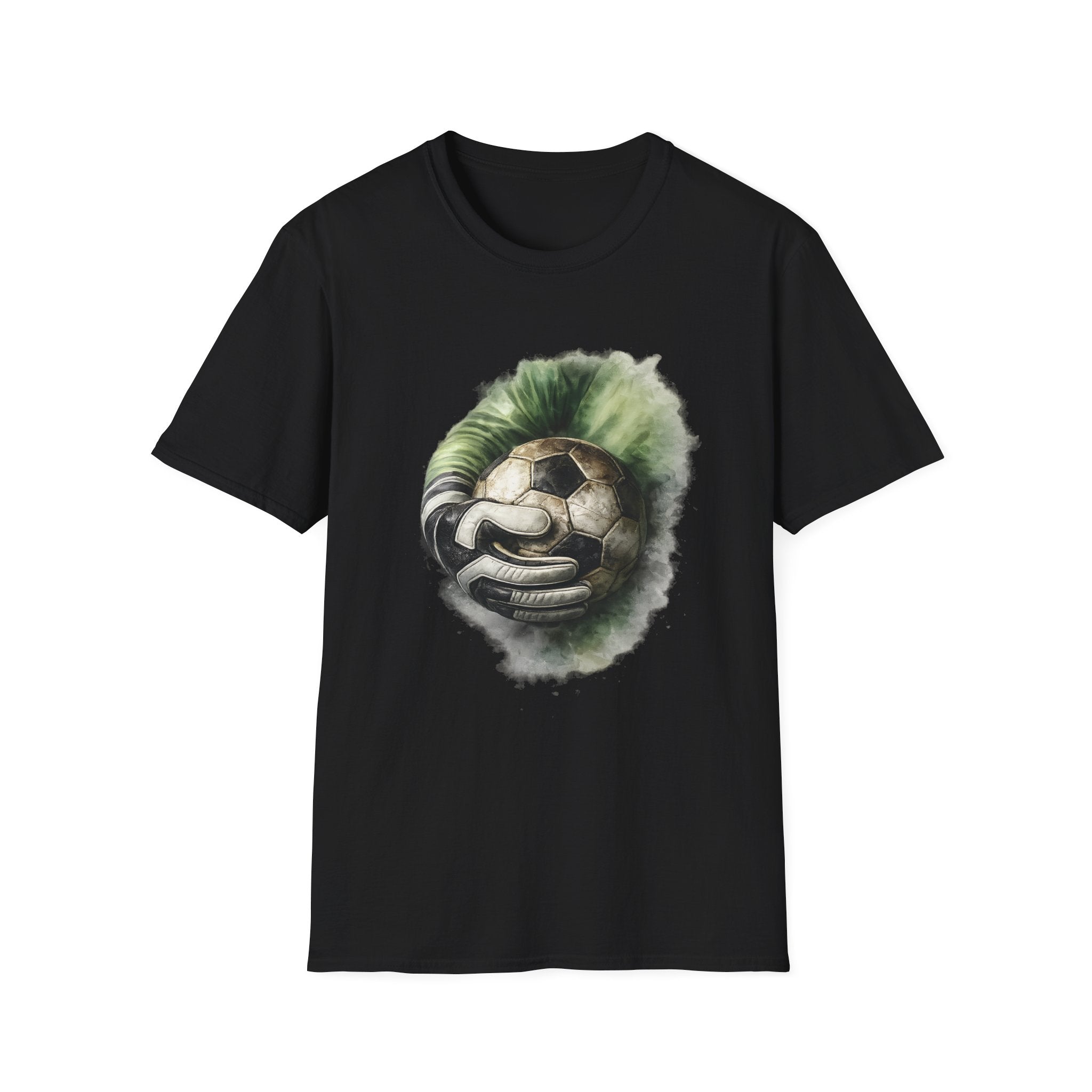 Goalkeeper Glove Soccer Watercolour Graphic T-Shirt