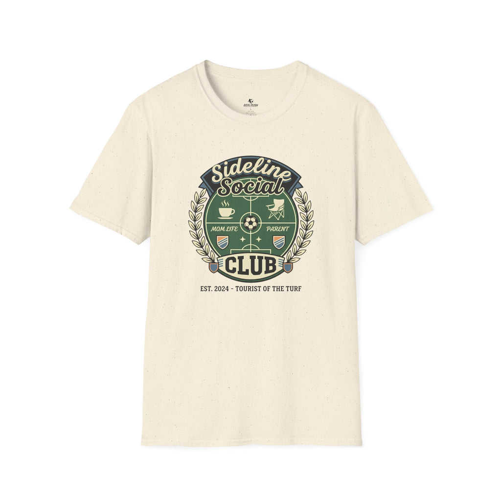 Sideline Social Club Funny Soccer T-Shirt