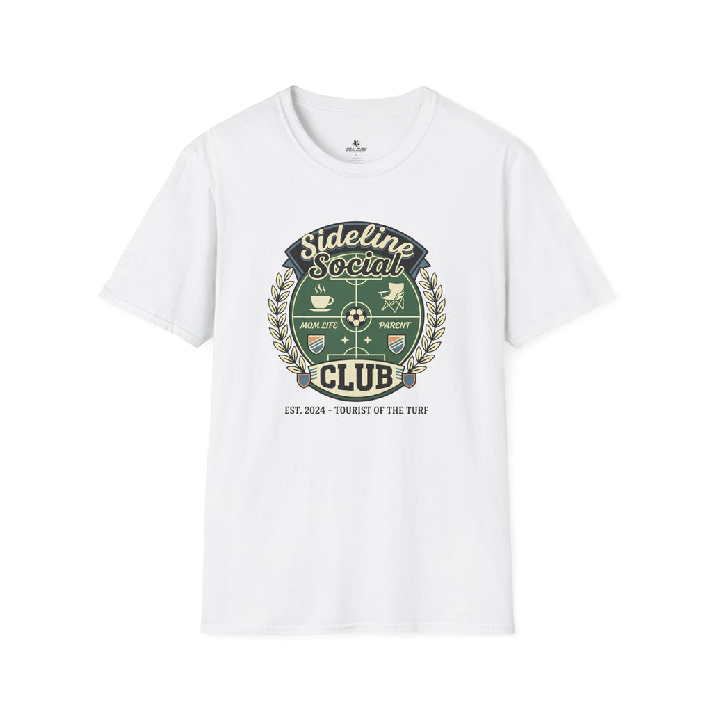 Sideline Social Club Funny Soccer T-Shirt