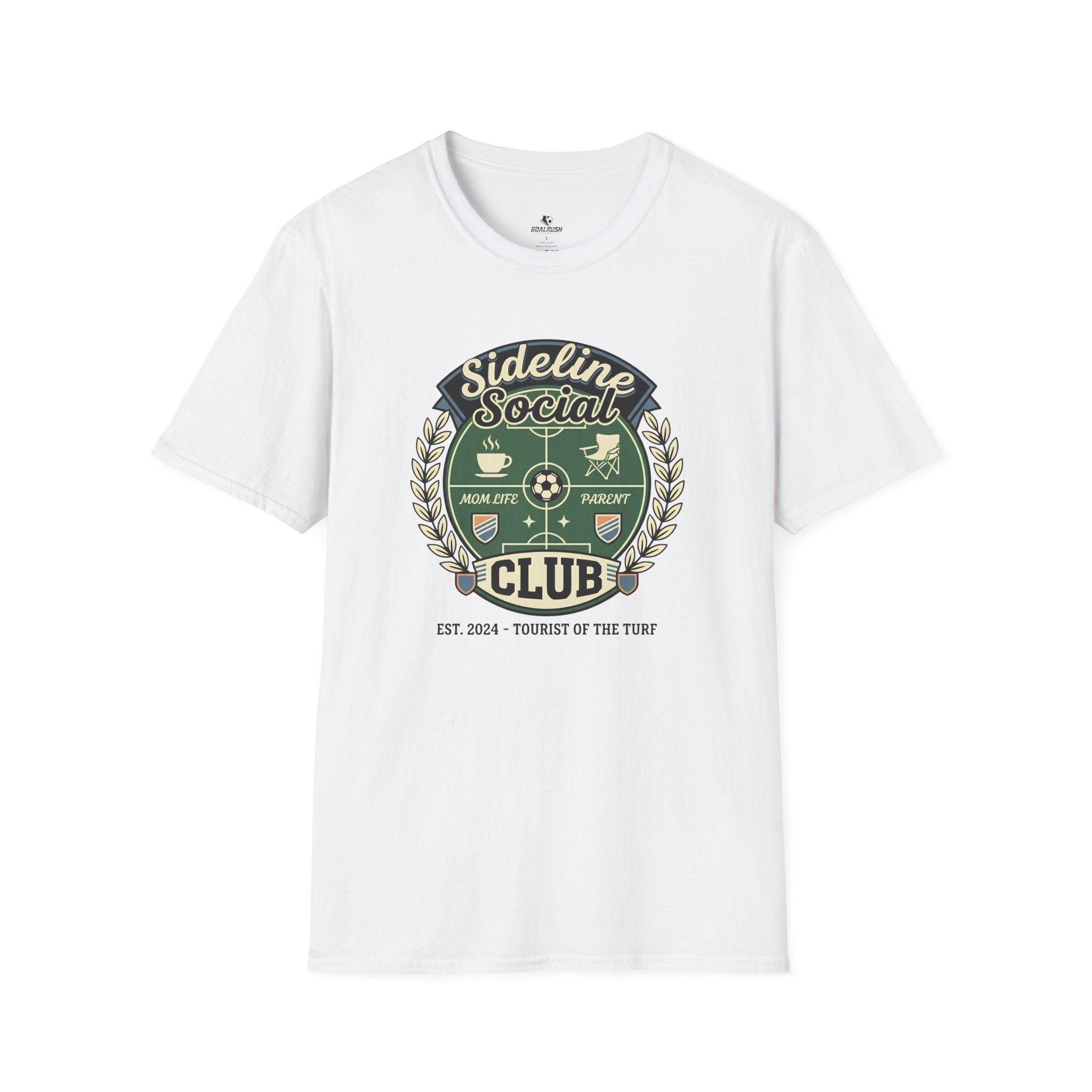 Sideline Social Club Funny Soccer T-Shirt