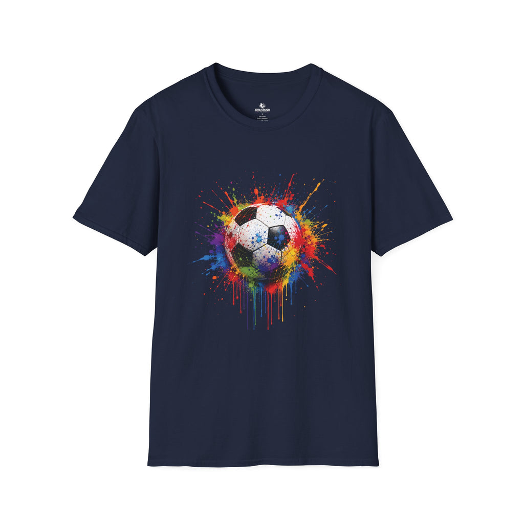 Colour Splash Soccer Ball Graphic T-Shirt