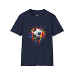 Colour Splash Soccer Ball Graphic T-Shirt