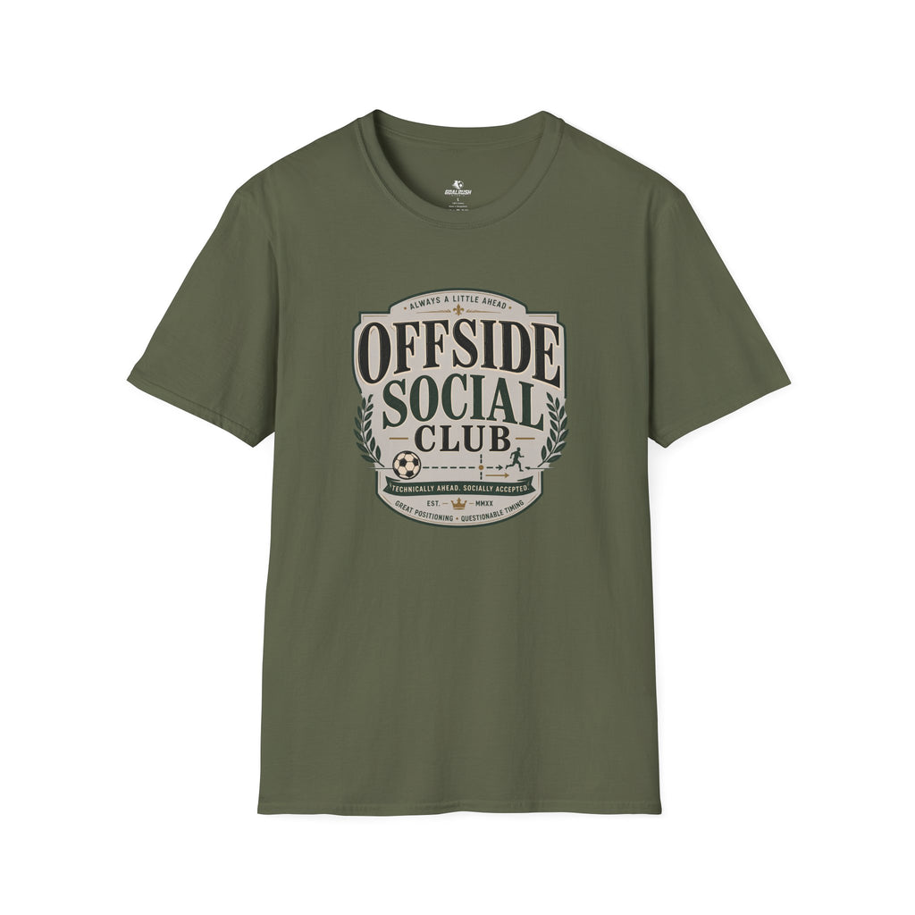 Offside Social Club Funny Soccer T-Shirt
