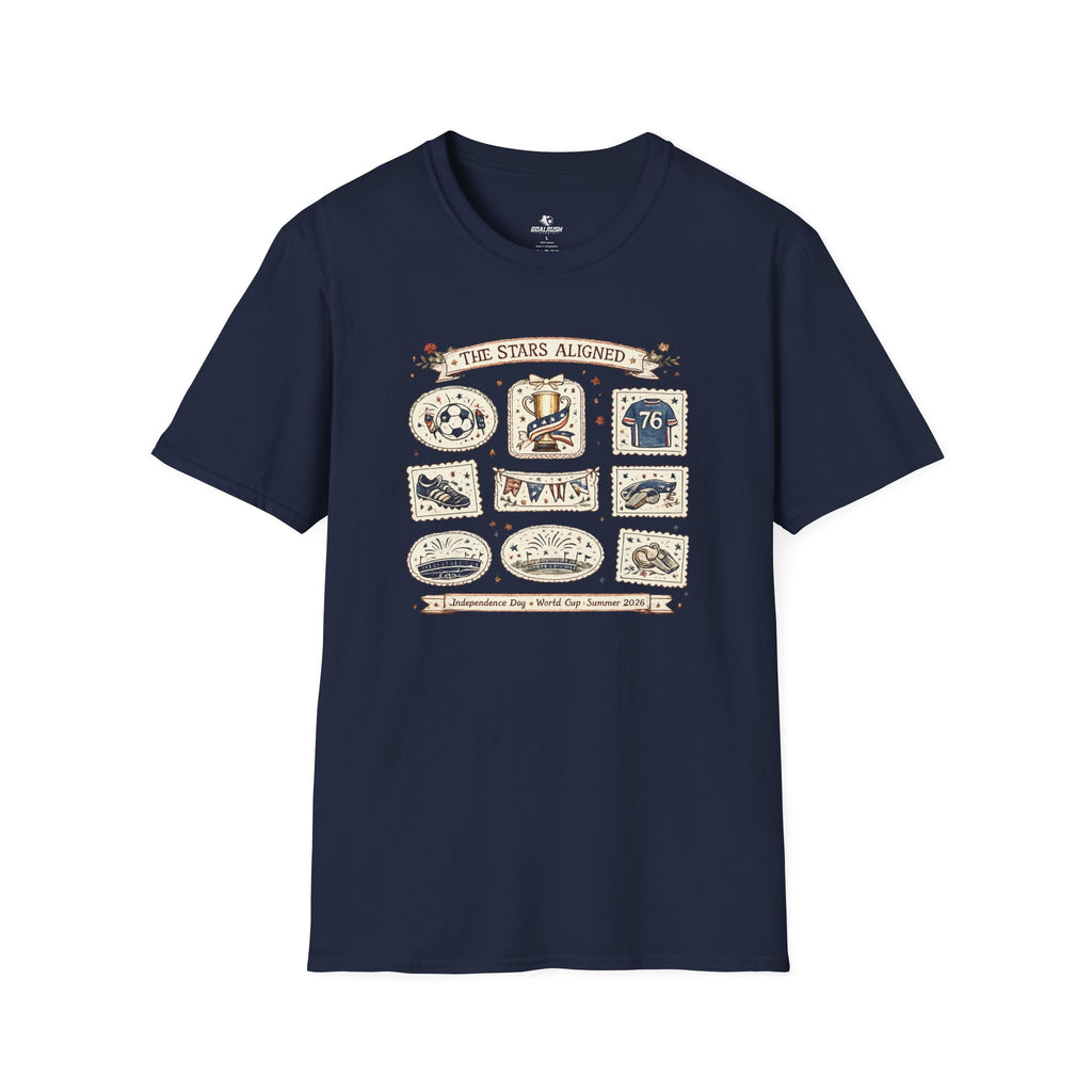 Independence Day - Retro Collage Grid World Cup T-Shirt