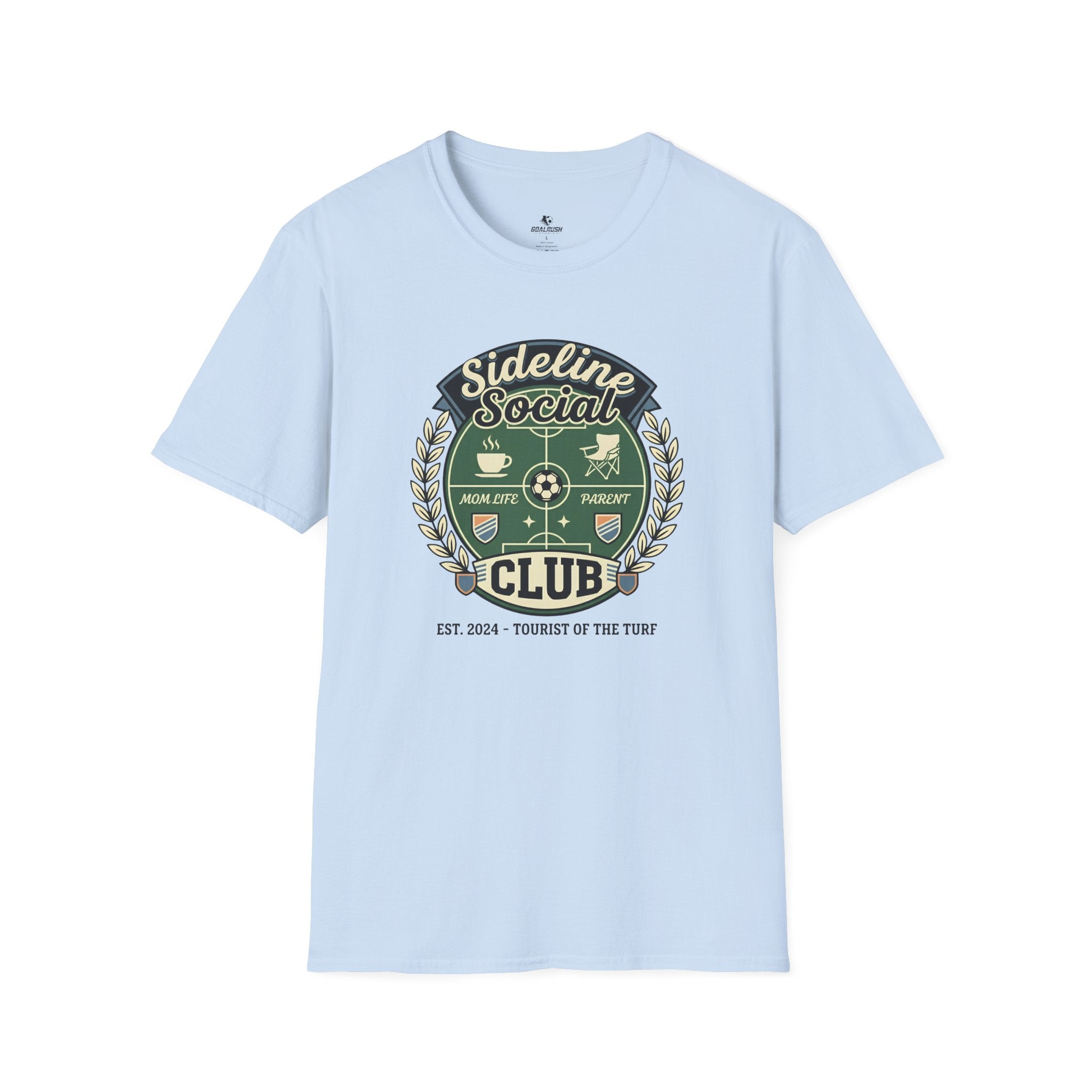 Sideline Social Club Funny Soccer T-Shirt