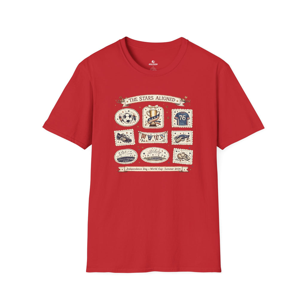 Independence Day - Retro Collage Grid World Cup T-Shirt