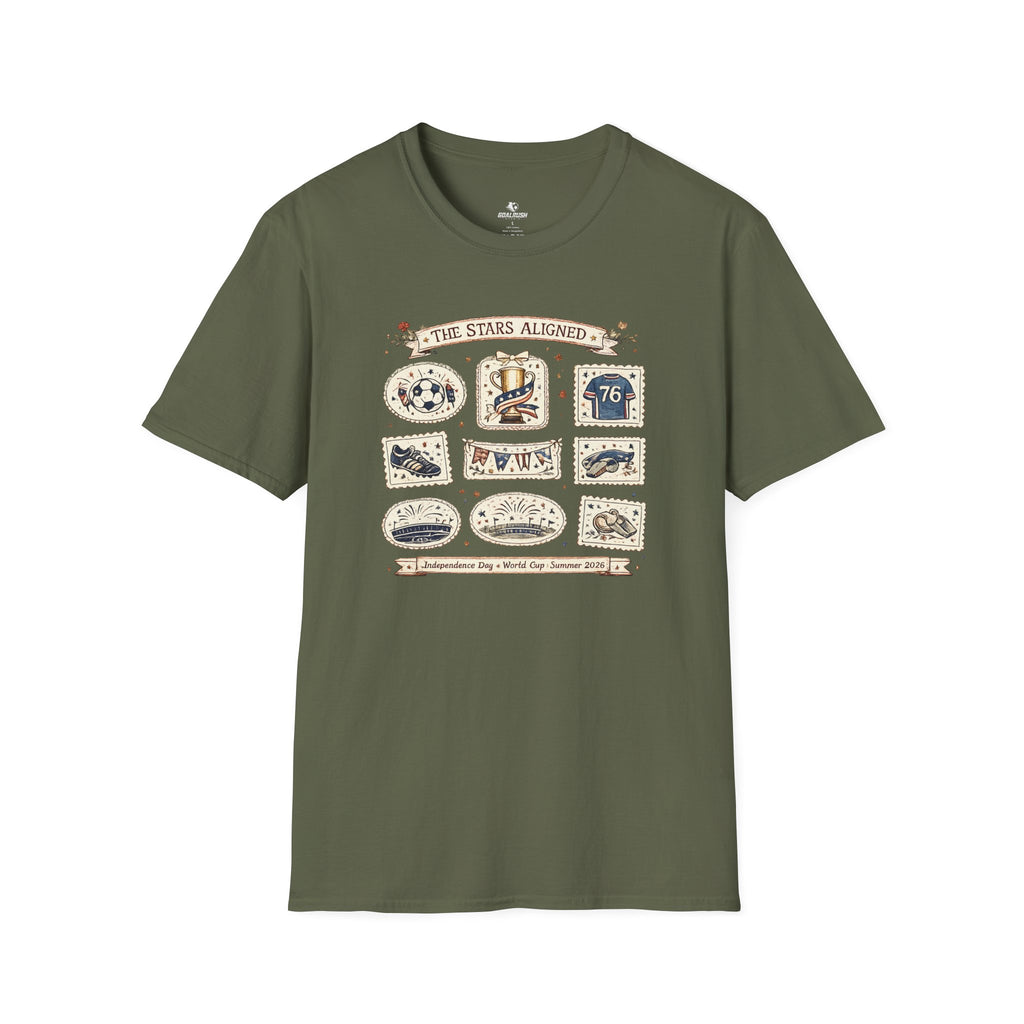 Independence Day - Retro Collage Grid World Cup T-Shirt