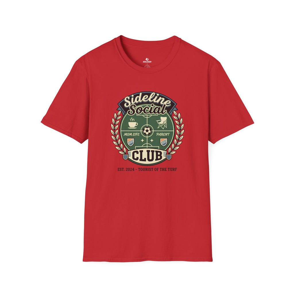 Sideline Social Club Funny Soccer T-Shirt