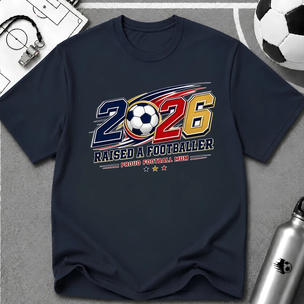 2026 Proud Soccer Mom T-Shirt - soccer fan t-shirt | GoalRush Studio