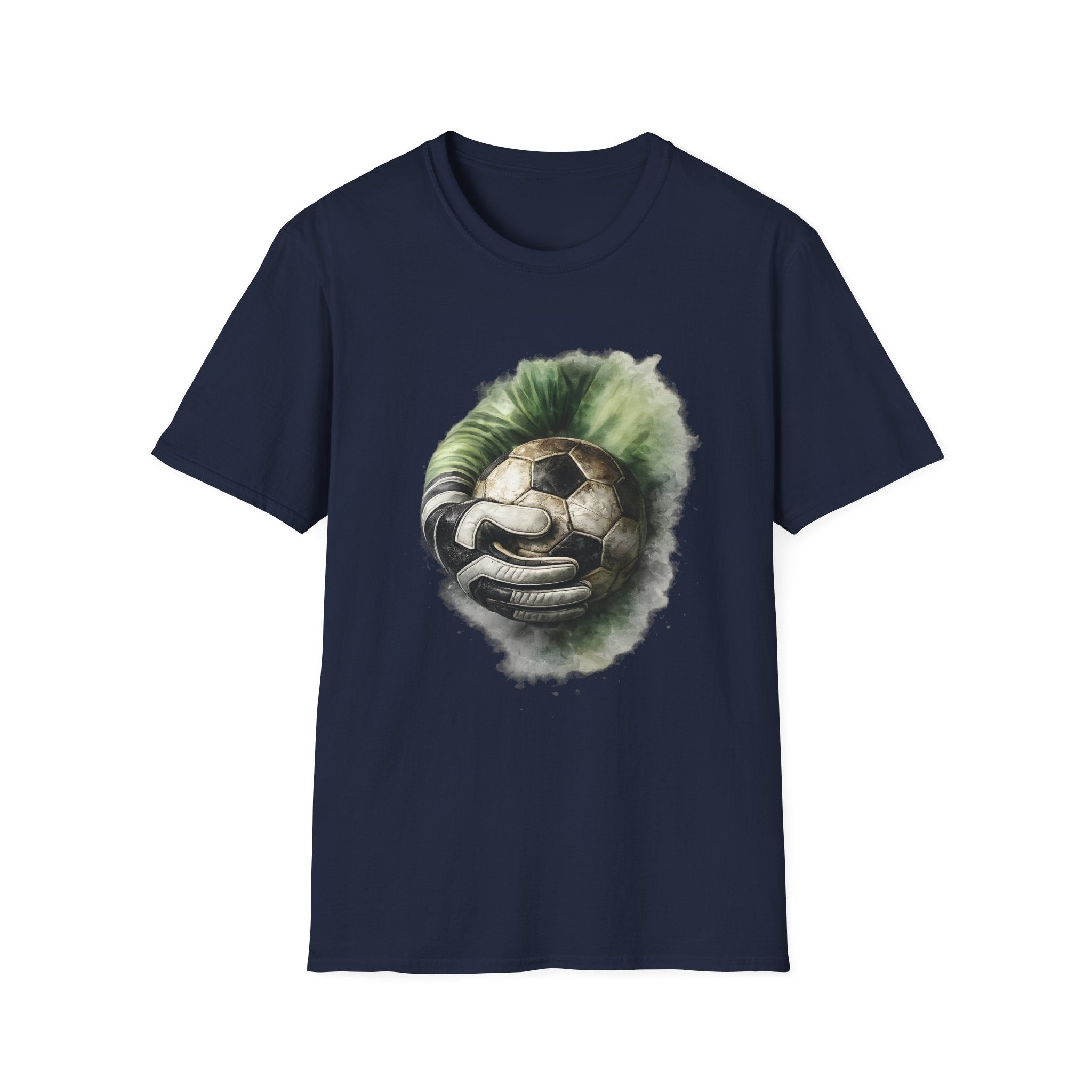Goalkeeper Glove Soccer Watercolour Graphic T-Shirt