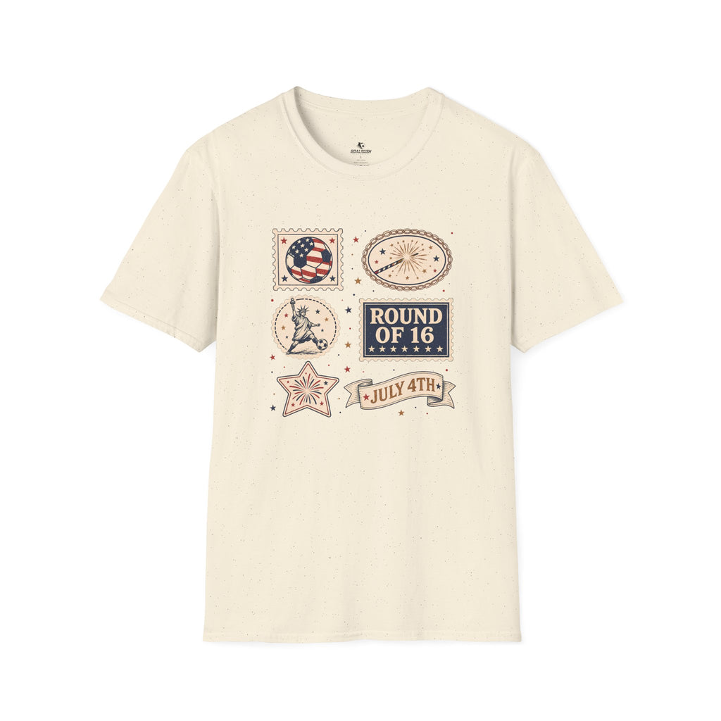 Independence Day - Retro Collage Grid World Cup T-Shirt