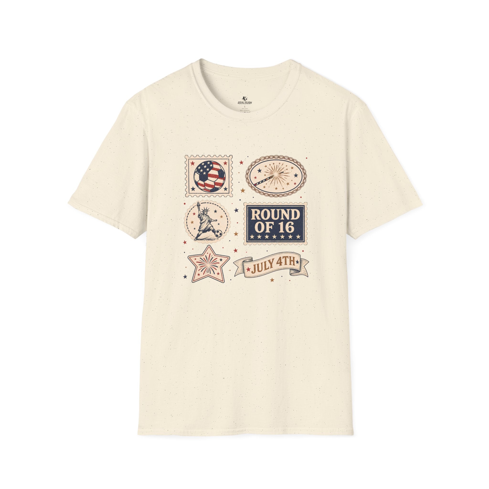 Independence Day - Retro Collage Grid World Cup T-Shirt