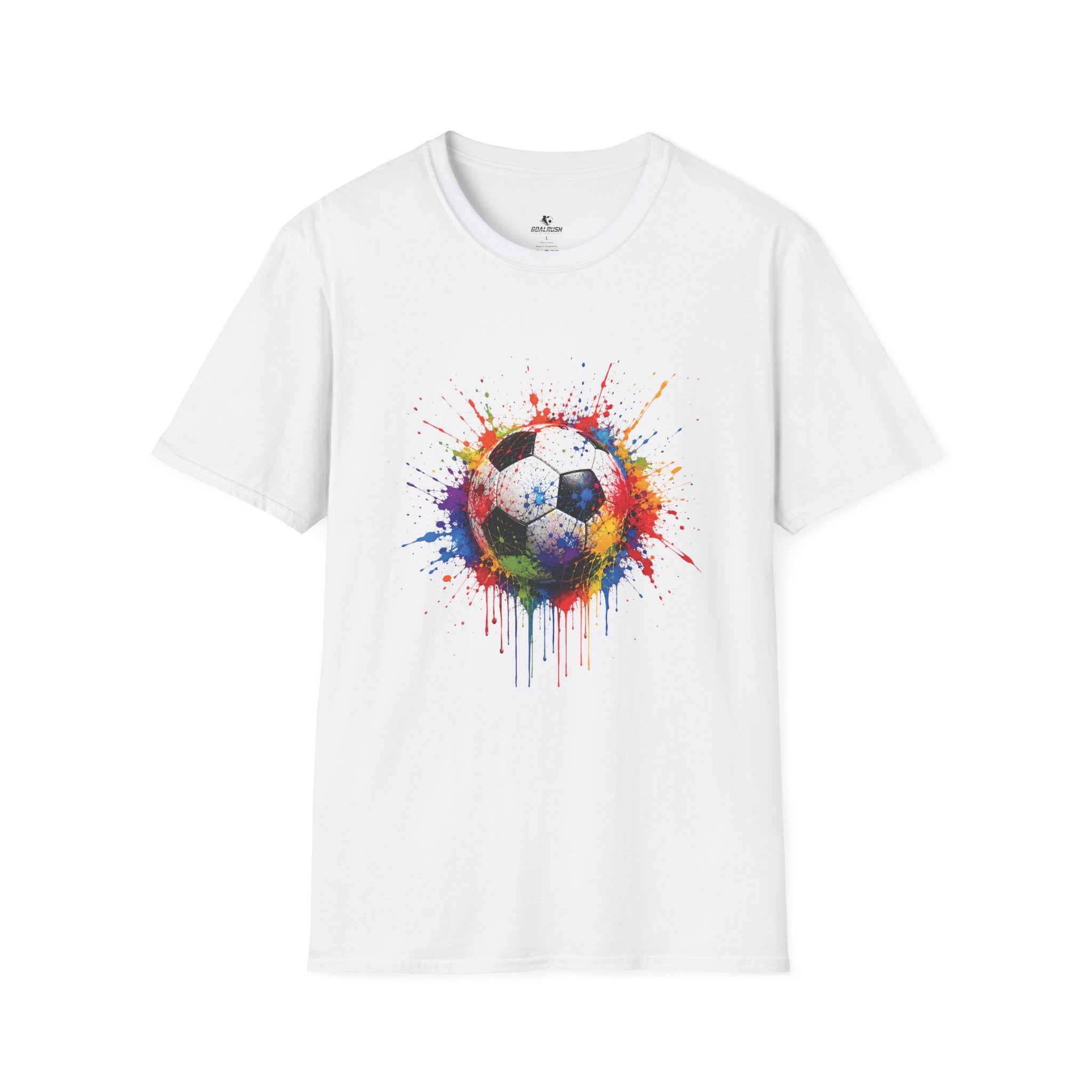 Colour Splash Soccer Ball Graphic T-Shirt