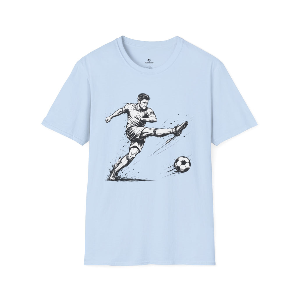 Football Striker Sketch T-Shirt
