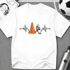 3D Cone and Whistle Line Design T-Shirt - soccer fan t-shirt | GoalRush Studio