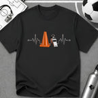 3D Cone and Whistle Line Design T-Shirt - soccer fan t-shirt | GoalRush Studio