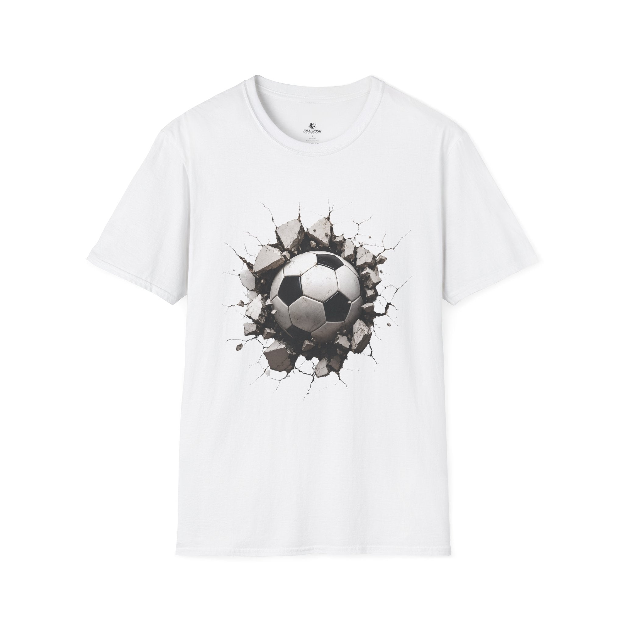 3D Football Breakthrough T-Shirt - soccer fan t-shirt | GoalRush Studio