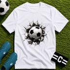 3D Football Breakthrough T-Shirt - soccer fan t-shirt | GoalRush Studio