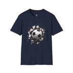 3D Football Breakthrough T-Shirt - soccer fan t-shirt | GoalRush Studio