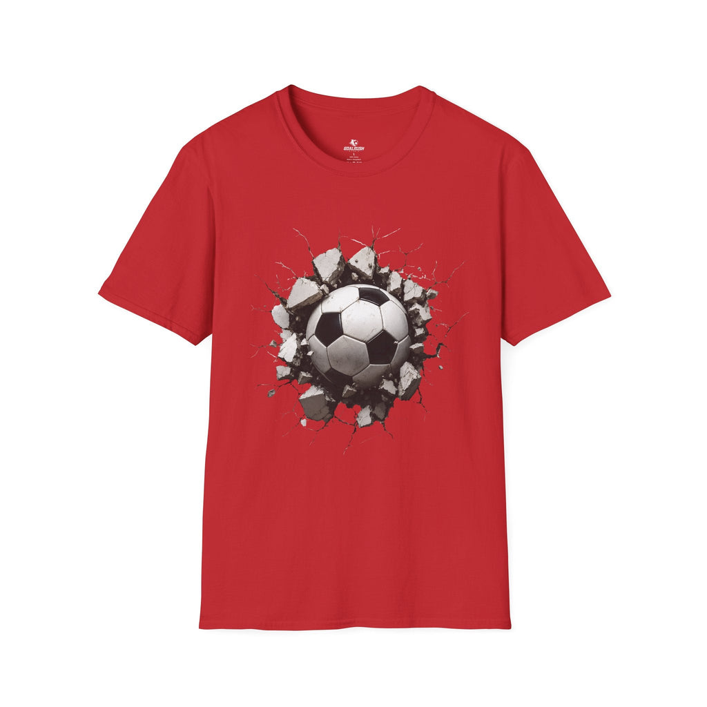 3D Football Breakthrough T-Shirt - soccer fan t-shirt | GoalRush Studio