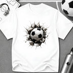 3D Football Breakthrough T-Shirt - soccer fan t-shirt | GoalRush Studio