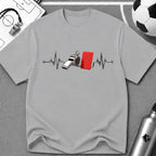 3D Whistle and Red Card Line Design T-Shirt - soccer fan t-shirt | GoalRush Studio