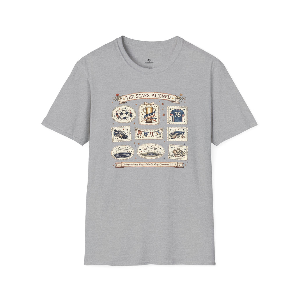 Independence Day - Retro Collage Grid World Cup T-Shirt