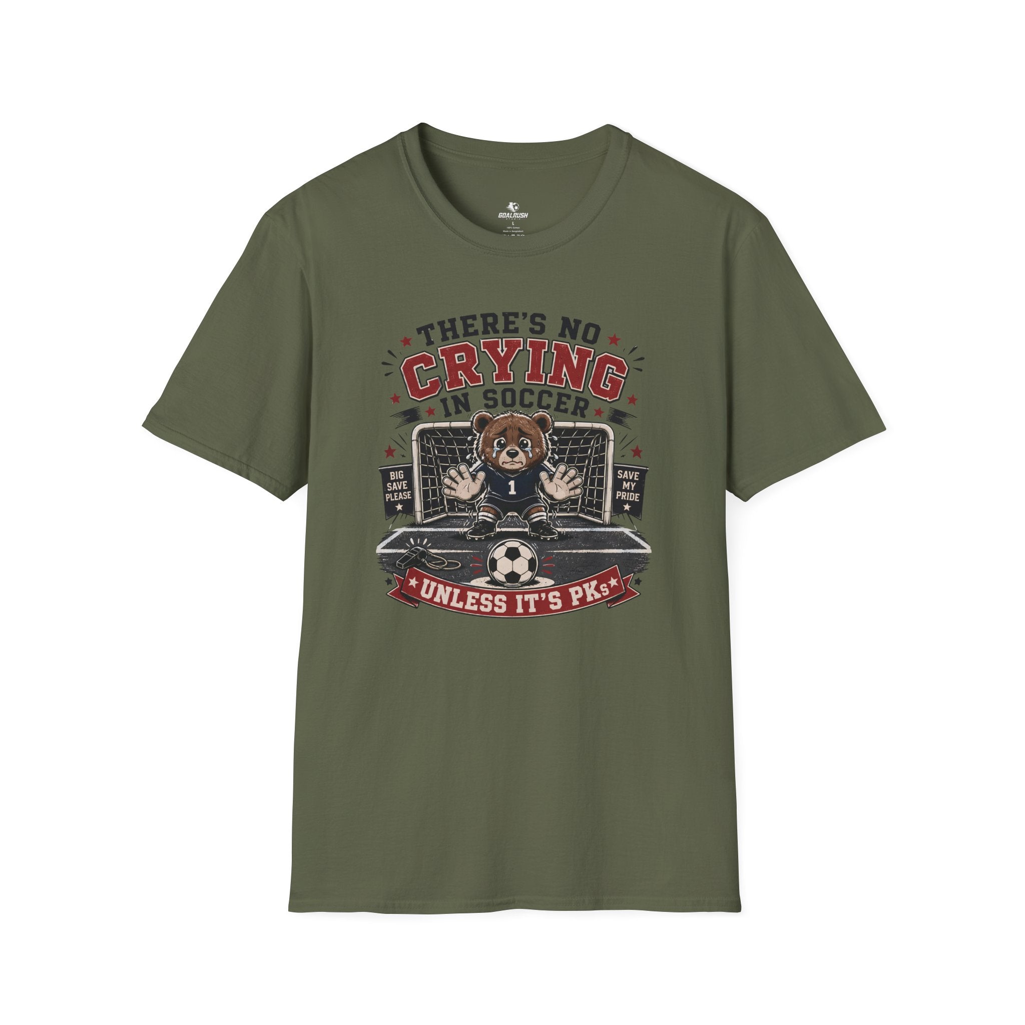 Bear - No Crying In Soccer - Funny Penalty Shootout T-Shirt