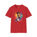 Colourful Cartoon Soccer Boy Graphic T-Shirt