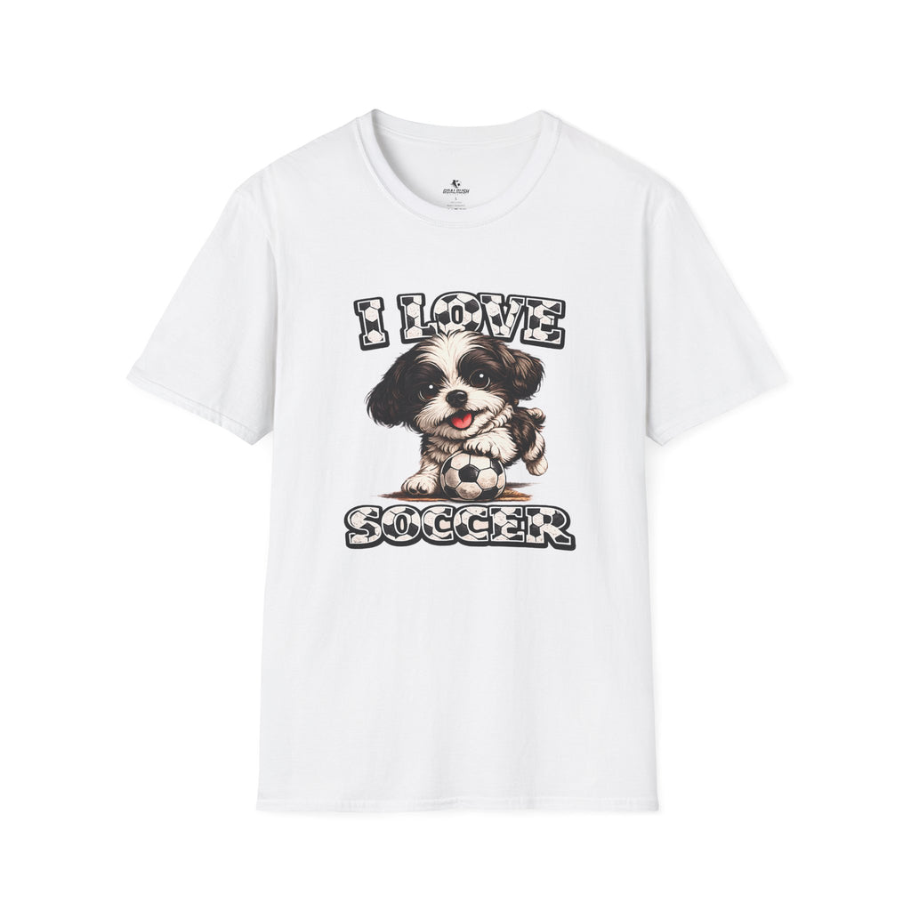 Cute Shih Tzu I Love Soccer T-Shirt