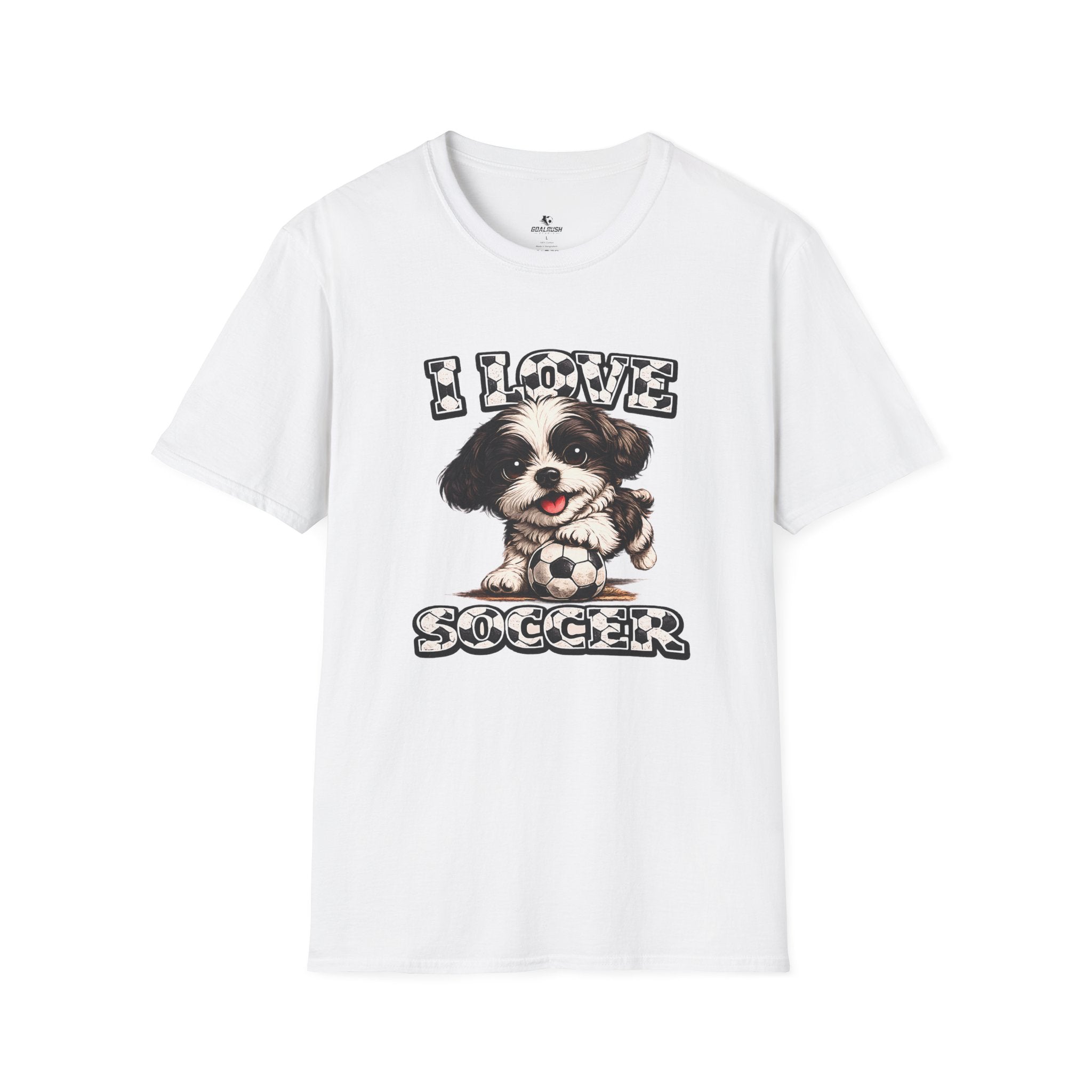 Cute Shih Tzu I Love Soccer T-Shirt