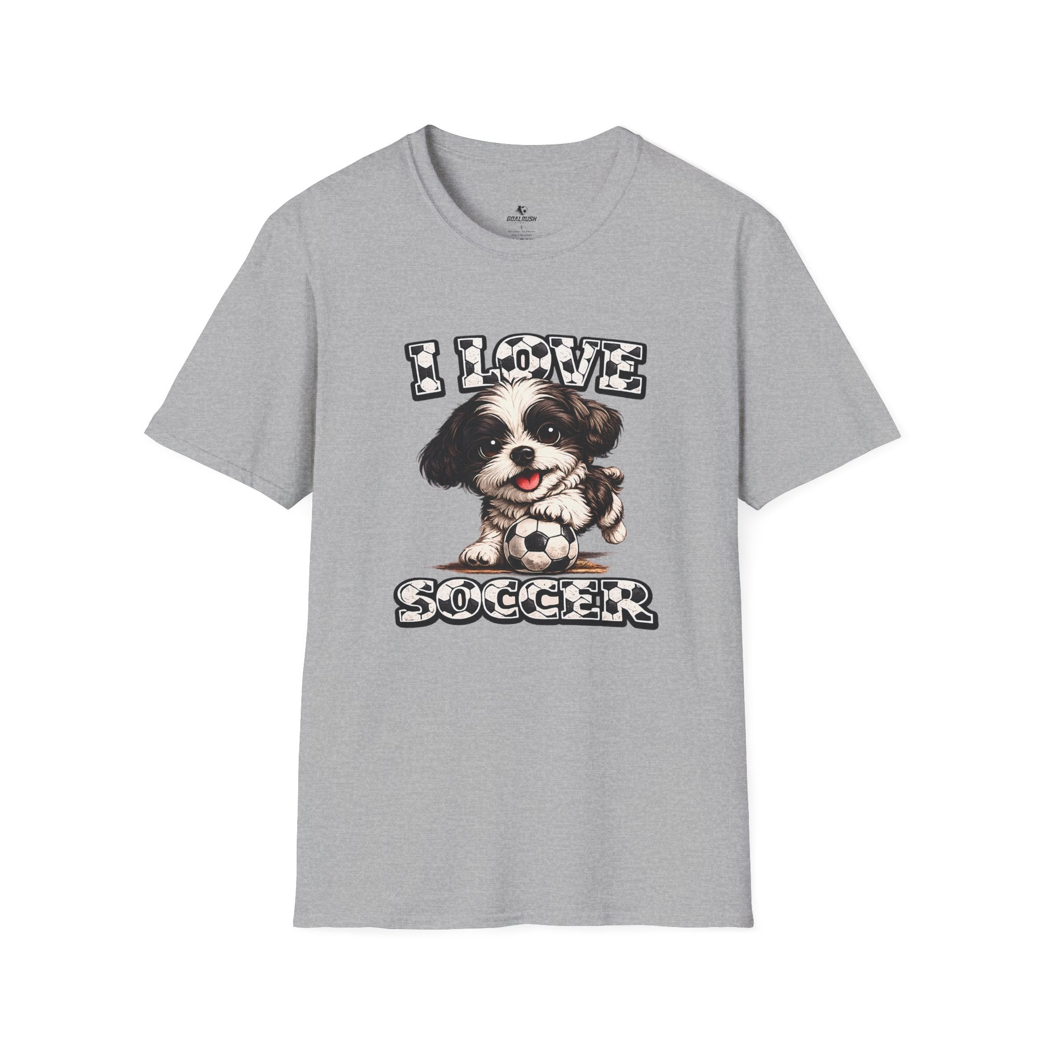 Cute Shih Tzu I Love Soccer T-Shirt