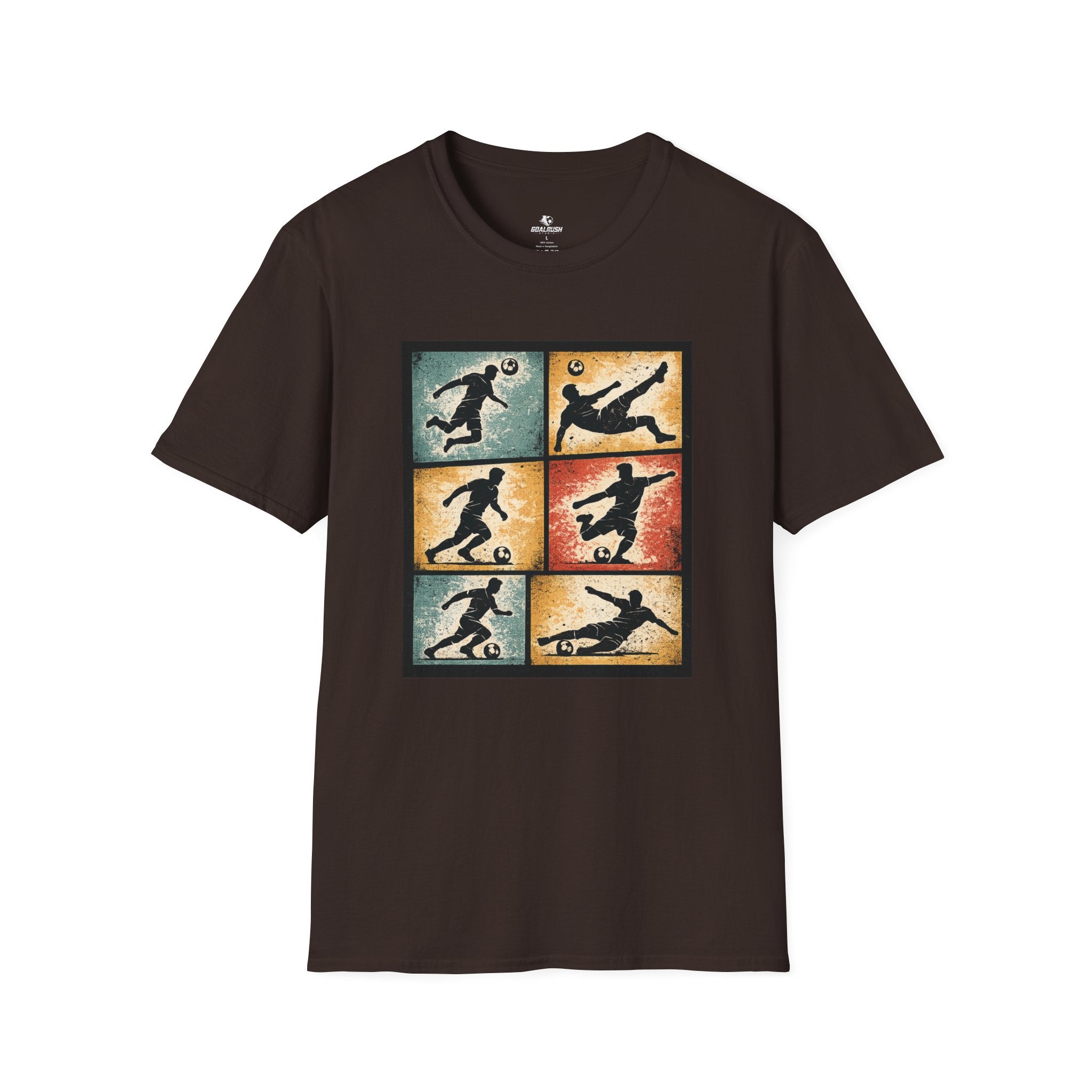 Six Moves Vintage Soccer Silhouette Graphic T-Shirt