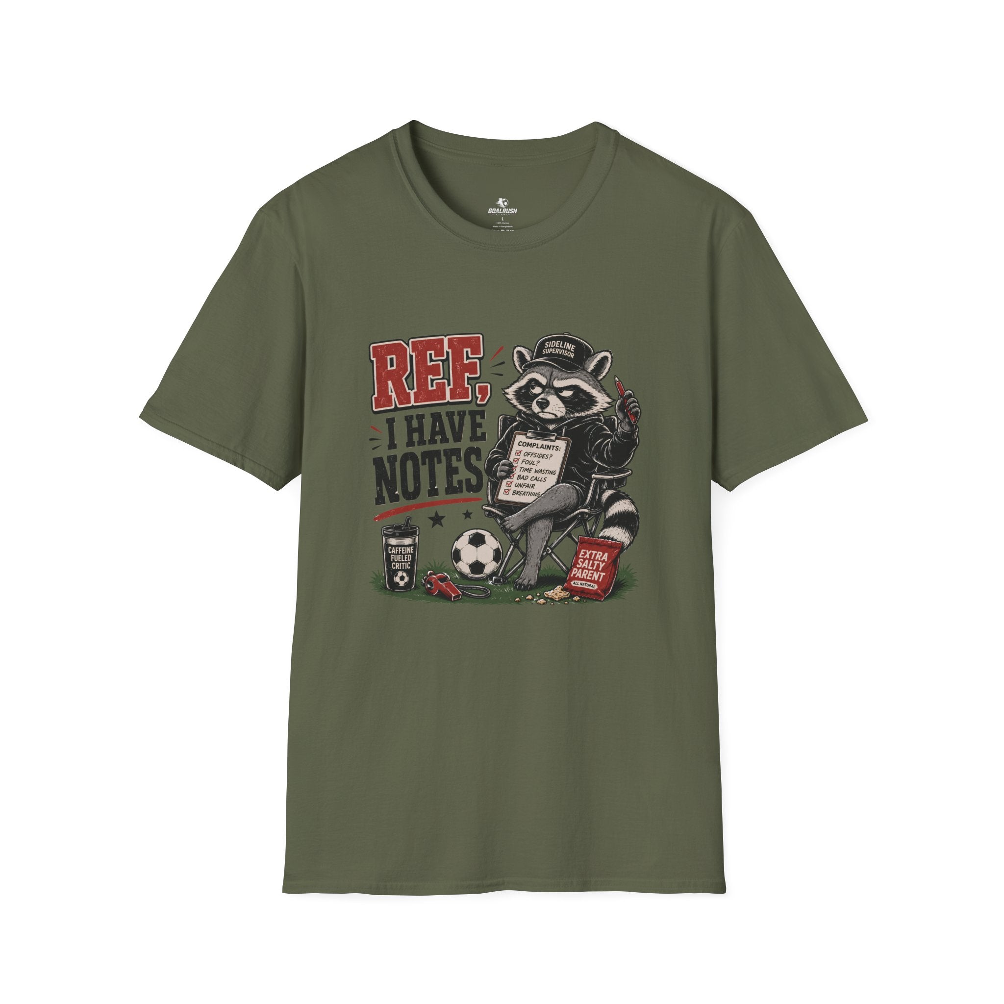 Racoon - Ref I Have Notes Funny Soccer Parent T-Shirt