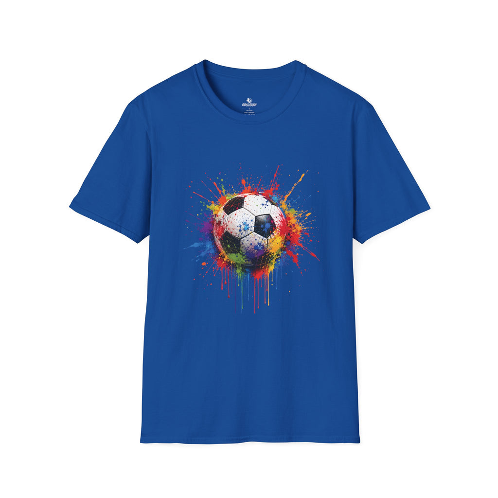 Colour Splash Soccer Ball Graphic T-Shirt