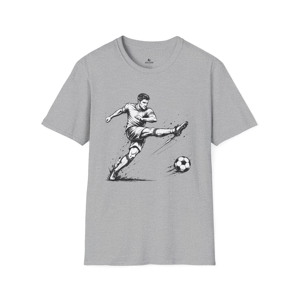 Football Striker Sketch T-Shirt