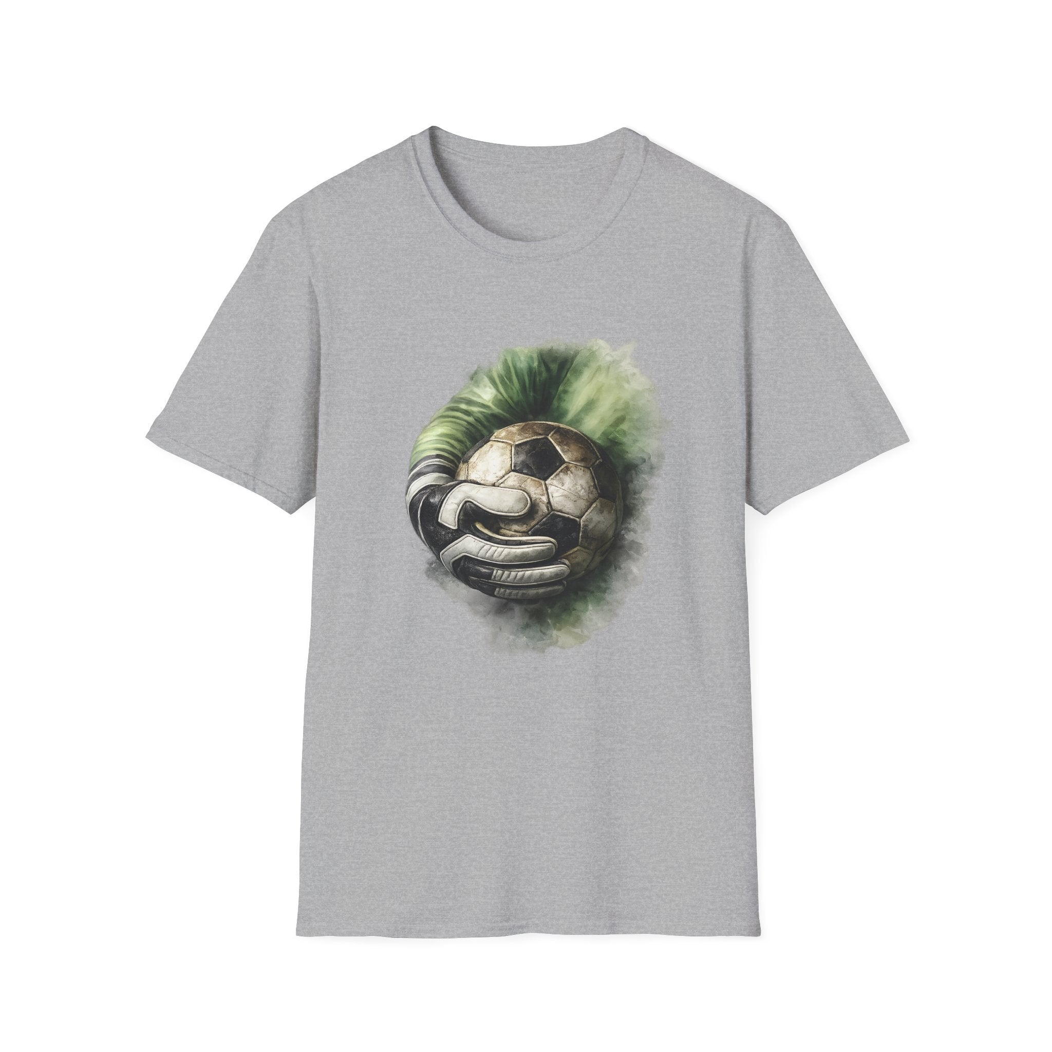 Goalkeeper Glove Soccer Watercolour Graphic T-Shirt