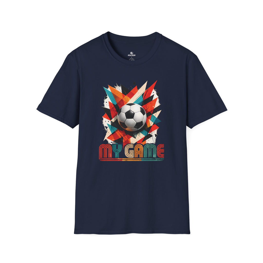 My Game Retro Geometric Soccer T-Shirt