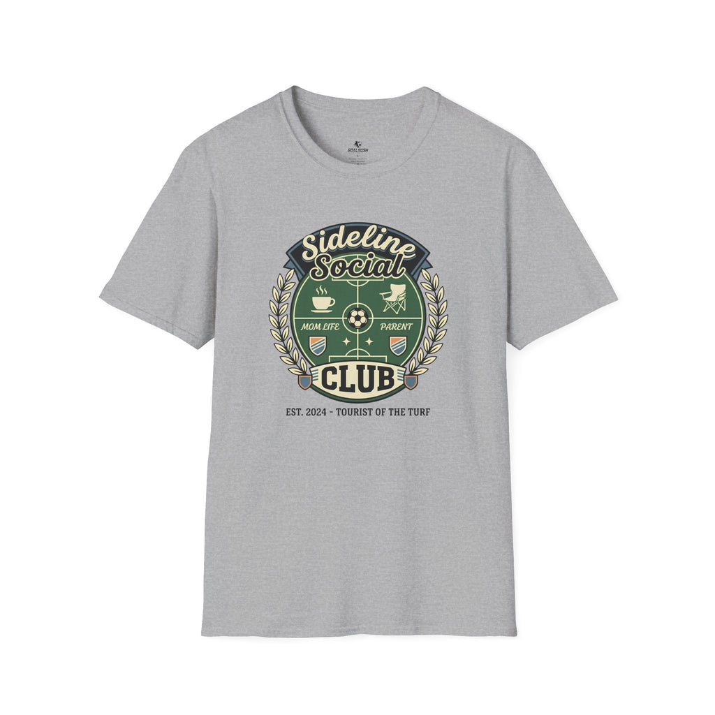 Sideline Social Club Funny Soccer T-Shirt